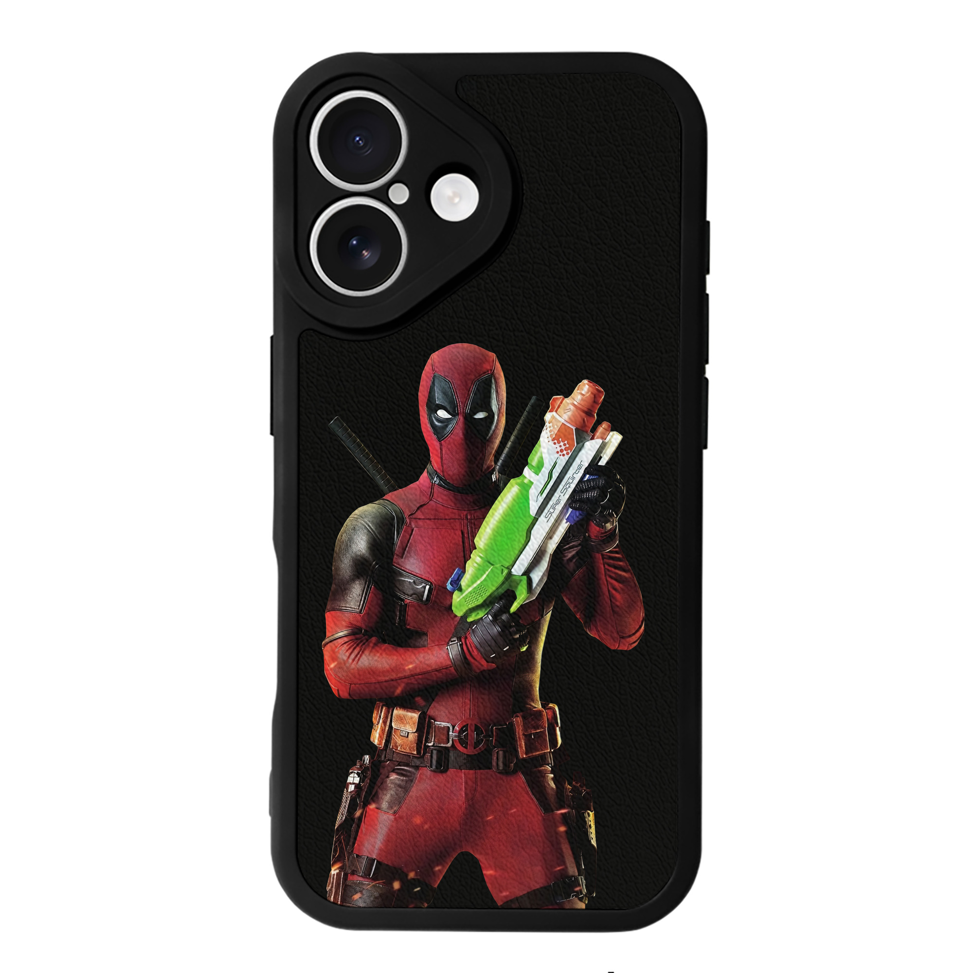 （画像用） Deadpool デッドプール 【iPhone 16シリーズ対応】シリコンスマホケース（レザー調） 材質：シリコン